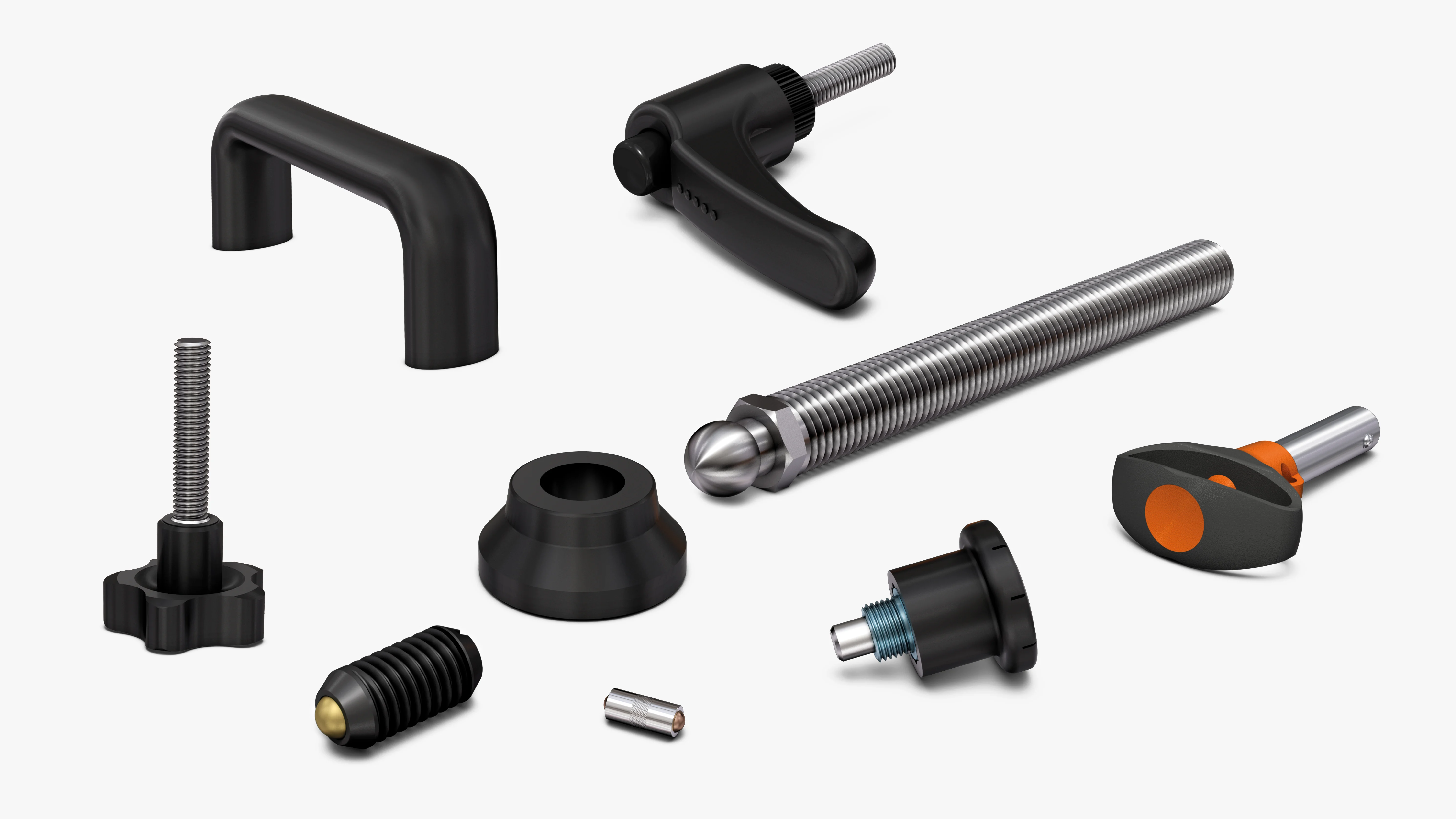 可定制的设备和工具访问用闩锁、铰链和锁。