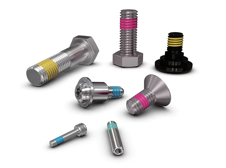 七种不同的带Precote粘合剂涂层的螺纹紧固件-Bossard柏中