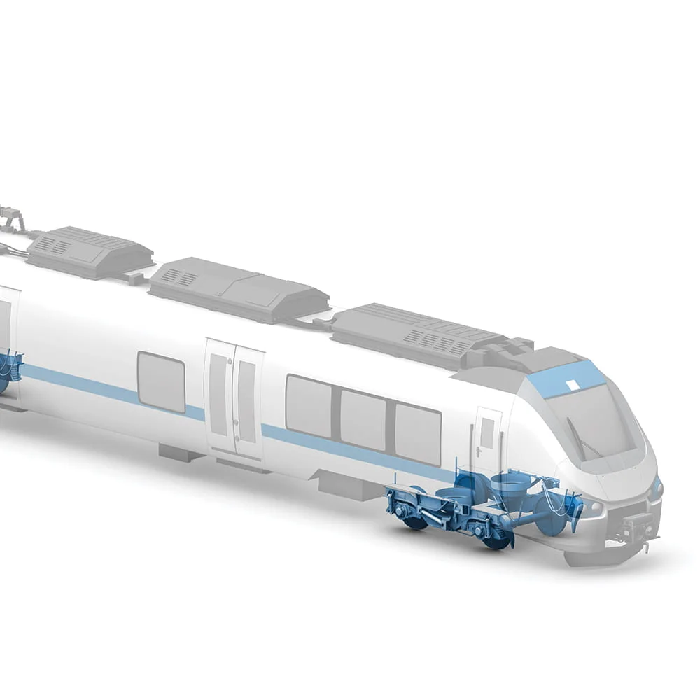 白色背景的白色铁路车辆