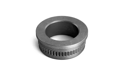 白色背景上带头的圆形 FASTEKS 压缩限制器。